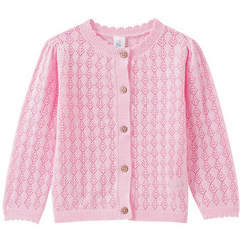 Baby Strickjacke mit Ajour-Muster