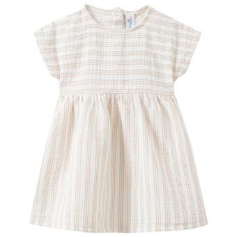 Baby Musselin-Kleid im Streifen-Look