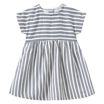 Baby Musselin-Kleid im Streifen-Look