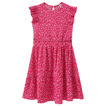 Mädchen Kleid im Millefleur-Dessin