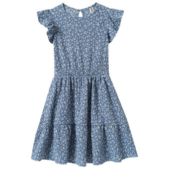 Mädchen Kleid im Millefleur-Dessin