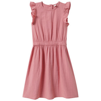 Mädchen Musselin-Kleid mit Flügelärmeln