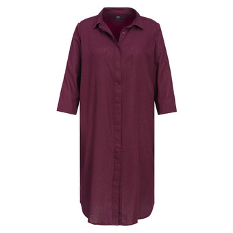 Damen Leinen-Blusenkleid mit Kragen