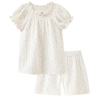 Mädchen Musselin-Shorty mit Blümchen-Print