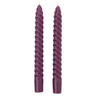 2 Stabkerzen in gedrehter Optik