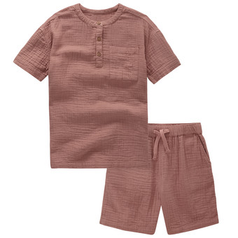 Jungen Musselin-Set mit Shirt und Shorts