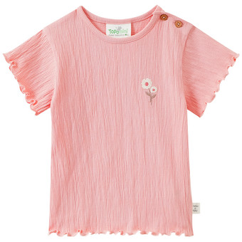 Baby T-Shirt mit Blumen-Stickerei