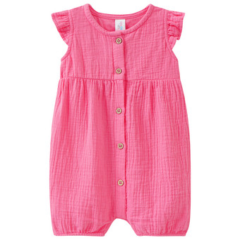 Newborn Musselin-Overall mit Knopfleiste