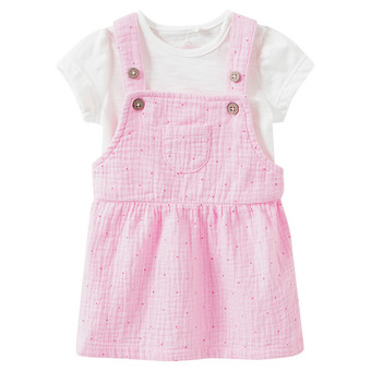 Newborn Set mit Latzkleid und T-Shirt