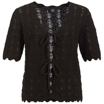 Damen Strickjacke mit Ajourmuster