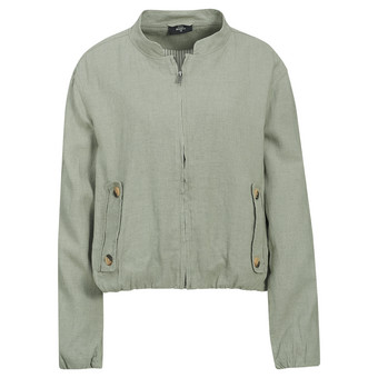 Damen Leinen-Blouson in Unifarben