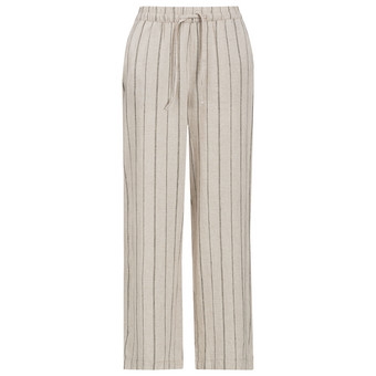 Damen Leinen-Hose mit Tunnelzug