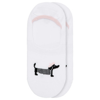 1 Paar Damen Füsslinge mit Dackel-Motiv