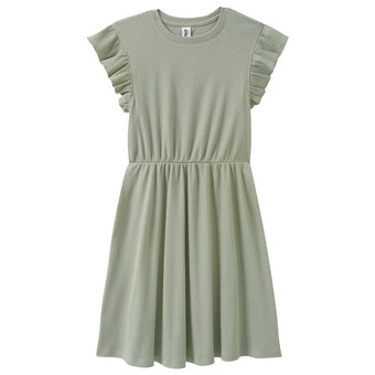 Mädchen Kleid mit Rippstruktur