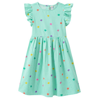 Mädchen Kleid mit Blumen-Print