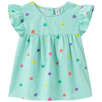 Mädchen Bluse mit Blumen-Print