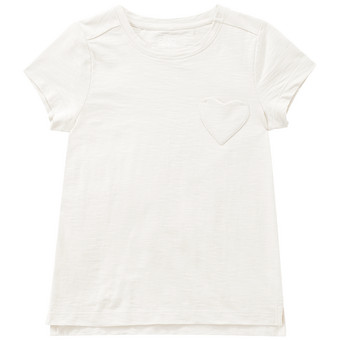 Mädchen T-Shirt mit Herz-Tasche