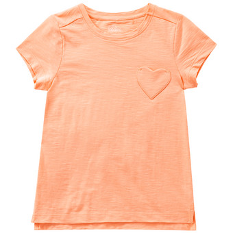 Mädchen T-Shirt mit Herz-Tasche