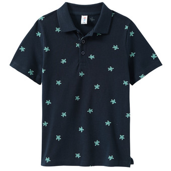 Jungen Poloshirt mit Allover-Print