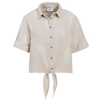 Damen Musselin-Bluse mit Allover-Muster