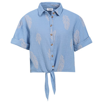 Damen Musselin-Bluse mit Allover-Muster