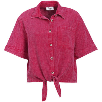 Damen Musselin-Bluse mit Brusttasche