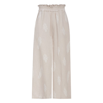 Damen Musselin-Hose mit gerüschtem Bund