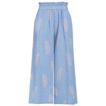 Damen Musselin-Hose mit gerüschtem Bund