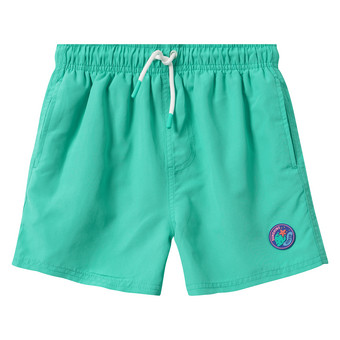 Jungen Badeshorts mit gummiertem Badge