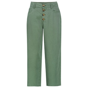 Damen Wide-Leg-Hose mit Knopfleiste