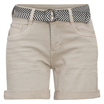 Damen Boyfriend-Jeansshorts mit Gürtel