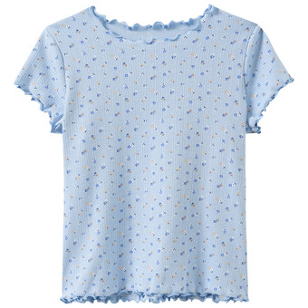 Mädchen T-Shirt mit Ajour-Muster