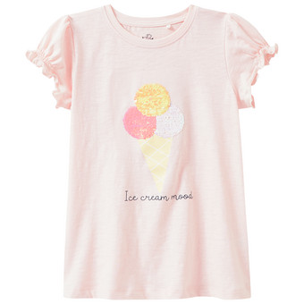 Mädchen T-Shirt mit Wendepailletten
