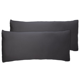 2 Musselin Kissenhüllen unifarben