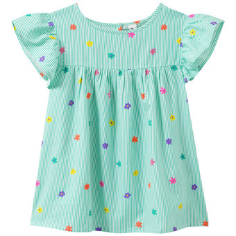 Mädchen Bluse mit Blumen-Print