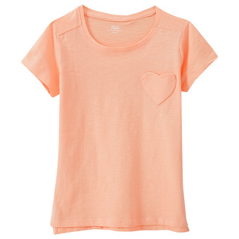 Mädchen T-Shirt mit Herz-Tasche