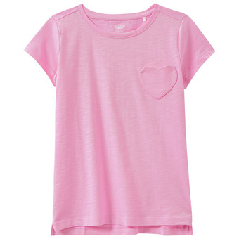 Mädchen T-Shirt mit Herz-Tasche