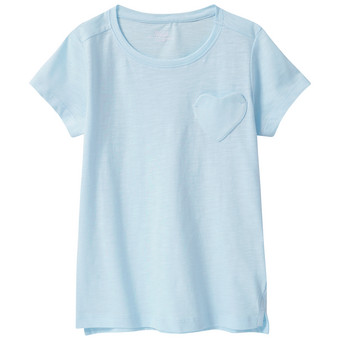 Mädchen T-Shirt mit Herz-Tasche