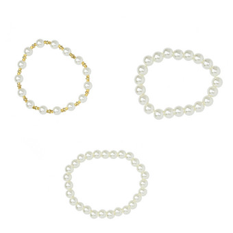 3 Damen Armbänder mit Perlen