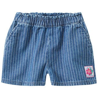 Mädchen Jeansshorts mit Streifen