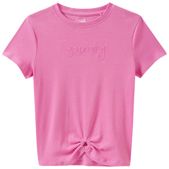 Mädchen T-Shirt mit Rippstruktur