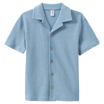 Jungen Strick-Hemd unifarben