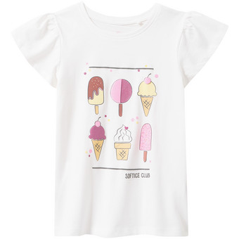 Mädchen T-Shirt mit Eis-Print