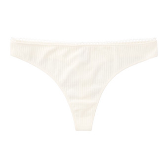 Damen Seamless-String mit Rippstruktur