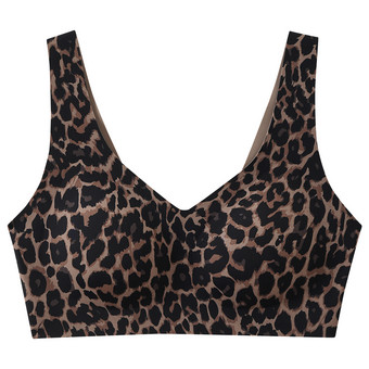 Naadloze bustier voor dames met luipaardprint