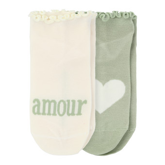 2 Paar Damen Sneaker-Socken im Motiv-Mix