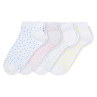 4 Paar Damen Sneaker-Socken mit Punkten
