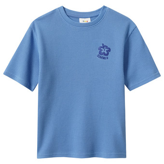 Jungen T-Shirt mit Waffelstruktur