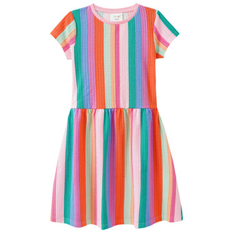 Mädchen Kleid mit bunten Streifen