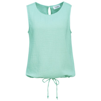 Damen Musselin-Blusentop in Uni